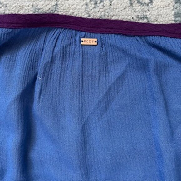 🧡3/15 Roxy Blue Purple Swim Cover Up Two Pockets Women's L - Picture 12 of 13